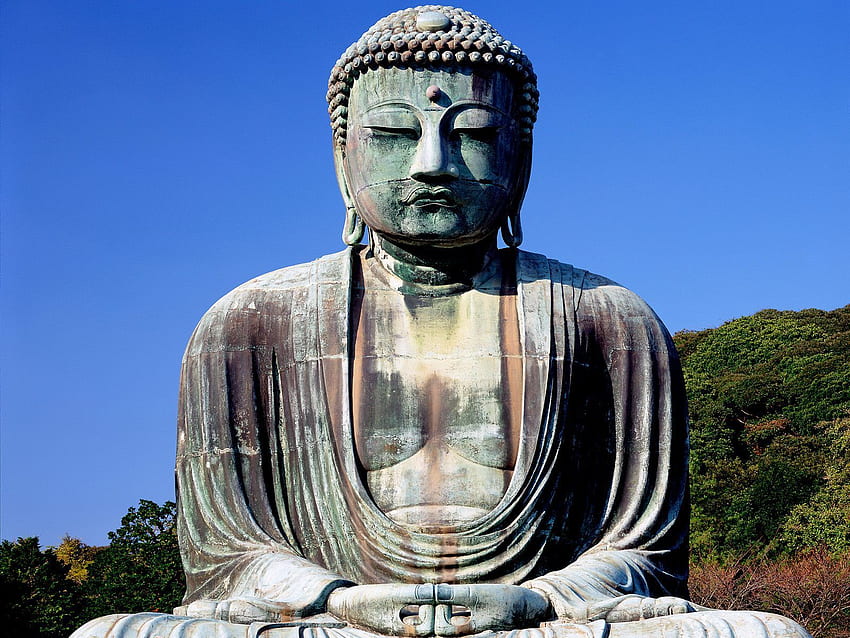 Великият Буда от Камакура. Втори по големина в Япония. Марк и Лора заведоха Рой, Бренда и мен в Камакура, за да видим статуята и т. Буда, статуя на Буда, статуя, японски будист HD тапет