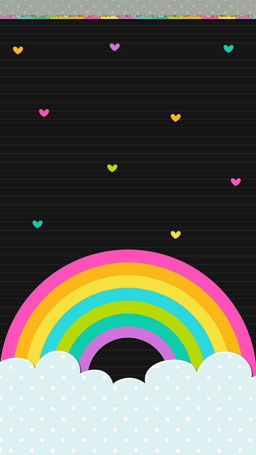 Niedlicher Regenbogen für iPhone, Girly Rainbow HD-Handy-Hintergrundbild