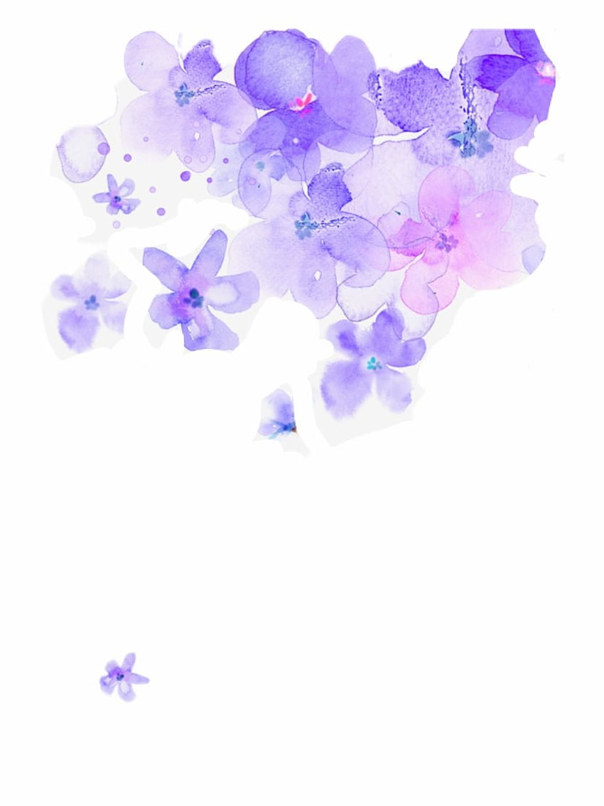 Прозрачно цвете на люляк, графични , графични в библиотека с клипарти, лилави акварелни цветя HD тапет за телефон