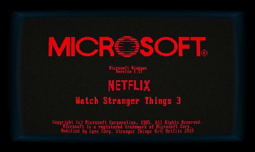Microsofts Retro-Windows-Teaser tauchen als Stranger Things-Promo auf: die Windows 1.11-App, Cool Windows 1.0 HD-Hintergrundbild