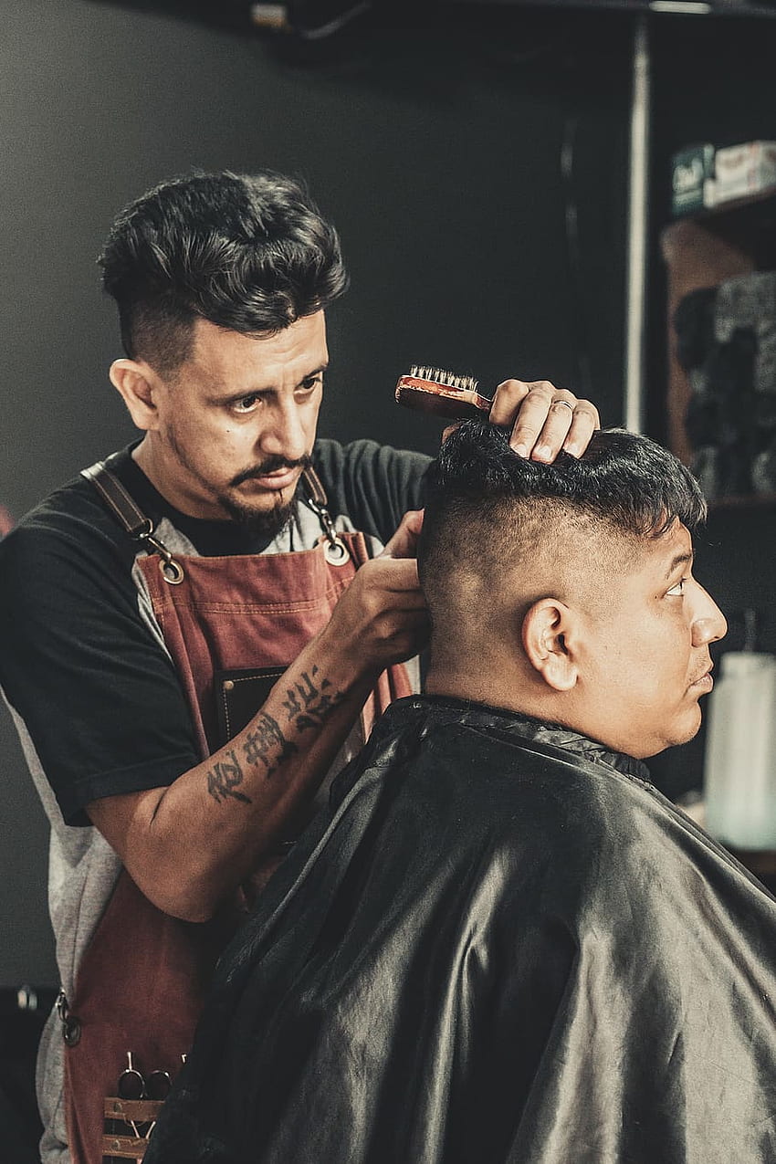 Barber Cutting Man's Hair, barbershop, haircut, hairstyle, men HD phone  wallpaper | Pxfuel