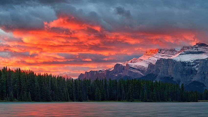 Gunung Rundle Pegunungan Rocky Kanada . Stok Pegunungan Rocky Kanada di Gunung Rundle Wallpaper HD