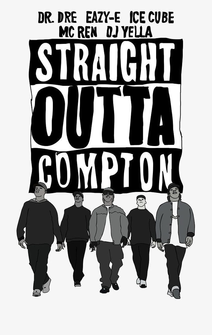 Nwa direttamente da Compton ` Nwa direttamente da Compton. Straight outta compton, opere d'arte hip hop, Outta compton, logo NWA Sfondo del telefono HD