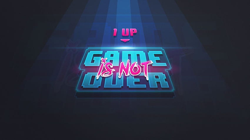 Game Over, 1 UP, , Creative Graphics / Most Popular, Gaming Neon HD wallpaper