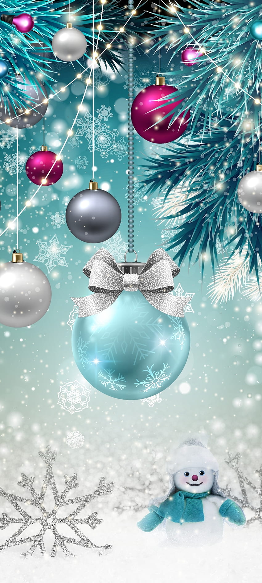 Ornamento smeraldo, ornamento festivo, festival, acqua, Natale, premium, inverno, vacanza Sfondo del telefono HD