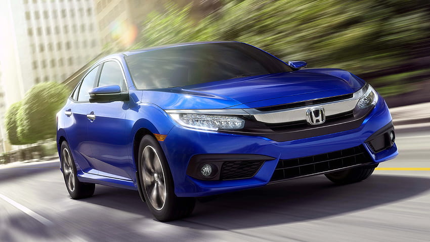 Honda Civic 2017 exterior - Honda Civic 2017 on road blue color HD wallpaper