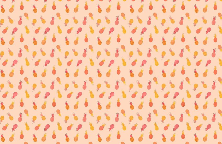 Patrón de repetición de piña naranja y rosa, estampado de piña fondo de pantalla
