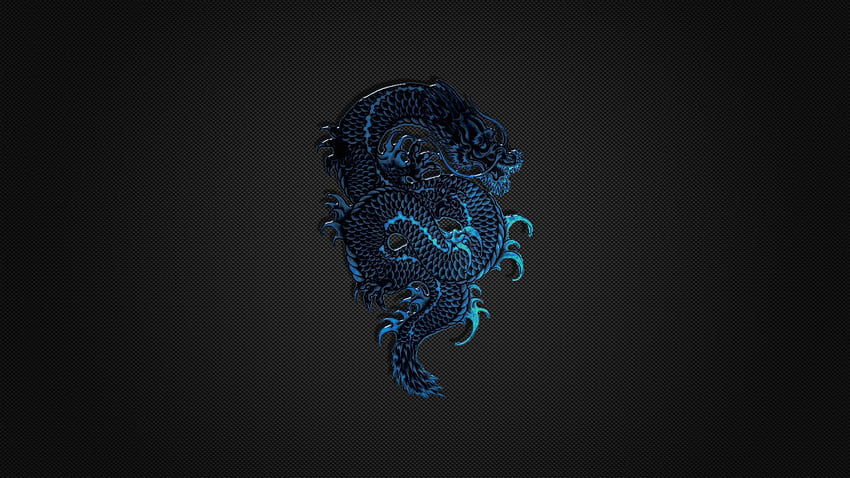 Blue chinese dragon background and HD wallpaper
