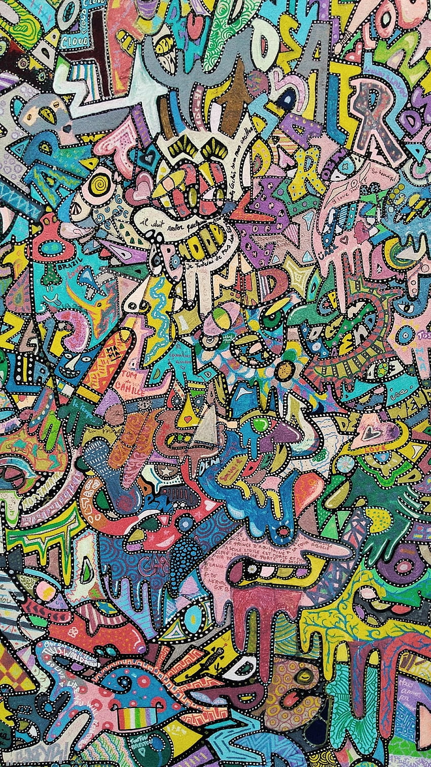 Scarabocchi colorati, Doodle di musica Sfondo del telefono HD