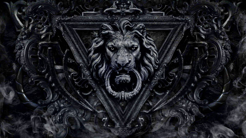 gerbang neraka, gothic, menakutkan, singa, gelap Wallpaper HD