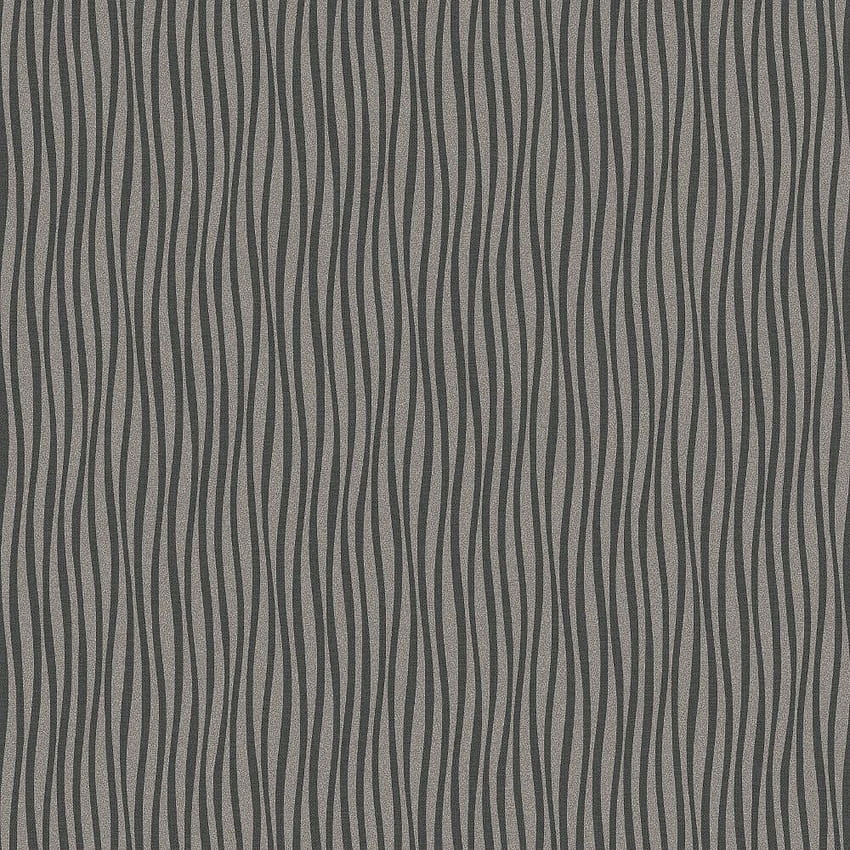 Grandeco Striped Wave Pattern Embossed Textured A23703 - Black Grey. ฉันต้องการ วอลล์เปเปอร์โทรศัพท์ HD