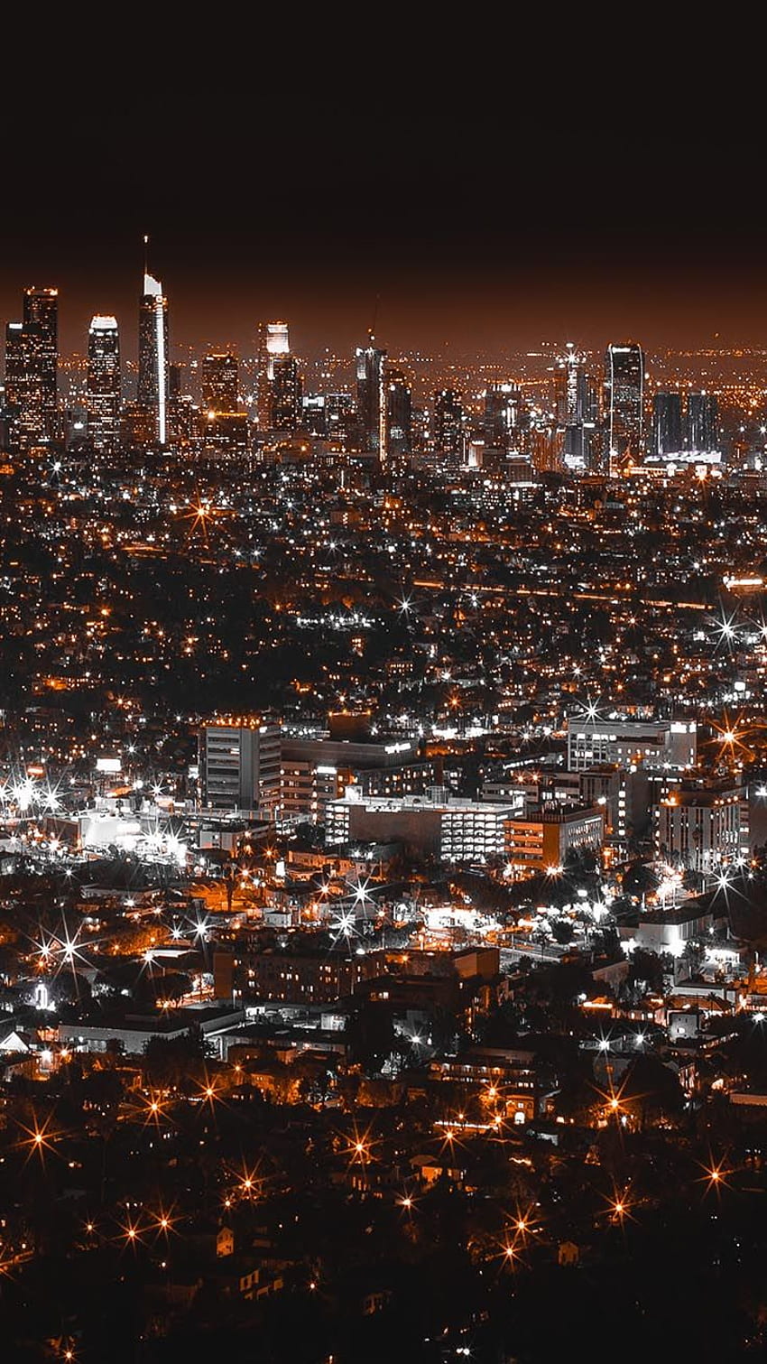 Los Angeles City Wallpaper 4K Night City City lights 10333