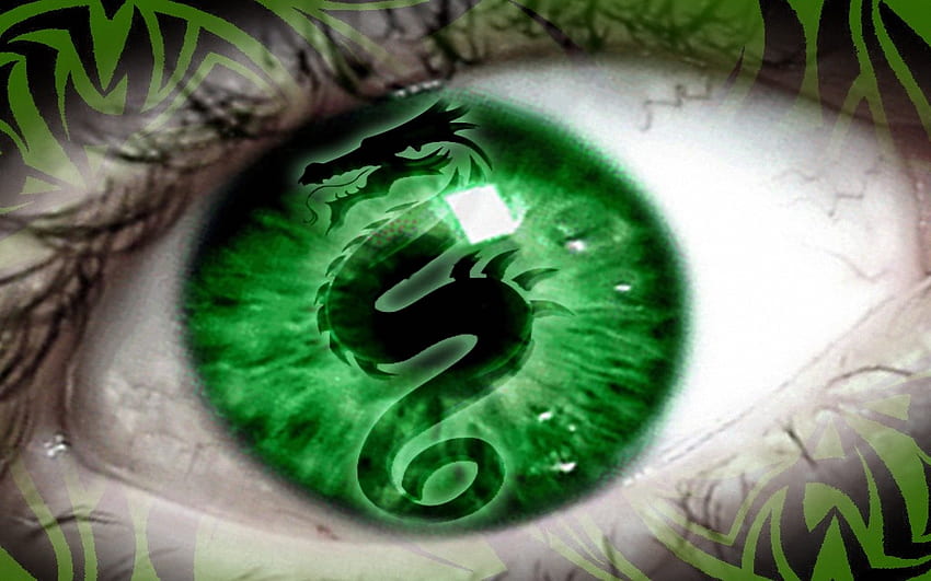 occhio del drago, drago, occhio, verde, bellezza Sfondo HD