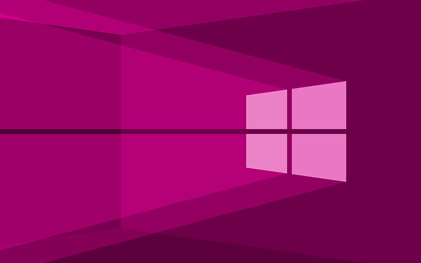 Windows 10 logo, purple Windows background, Windows 10, purple background, Windows logo, Windows HD wallpaper