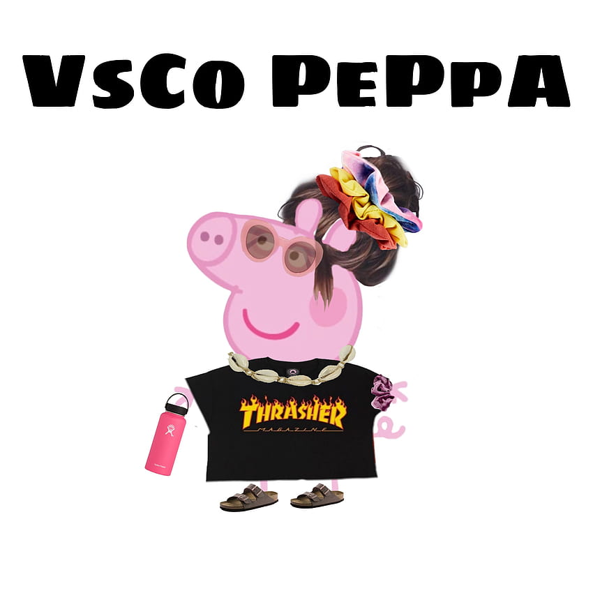 VSCO PEPPA PIG SCRUNCHIE THRASHER 하이드로 플라스크 SKSKSKSKS HD 전화 배경 화면