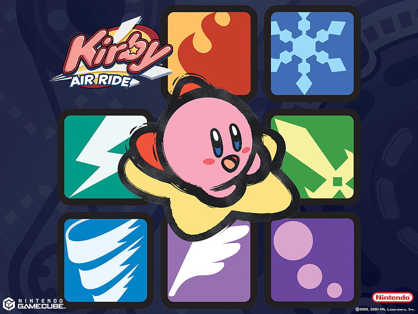 Kirby Air Ride Abilities, icons, nintendo, abilities, kirby air ride, kirby, warp star, gamecube HD wallpaper