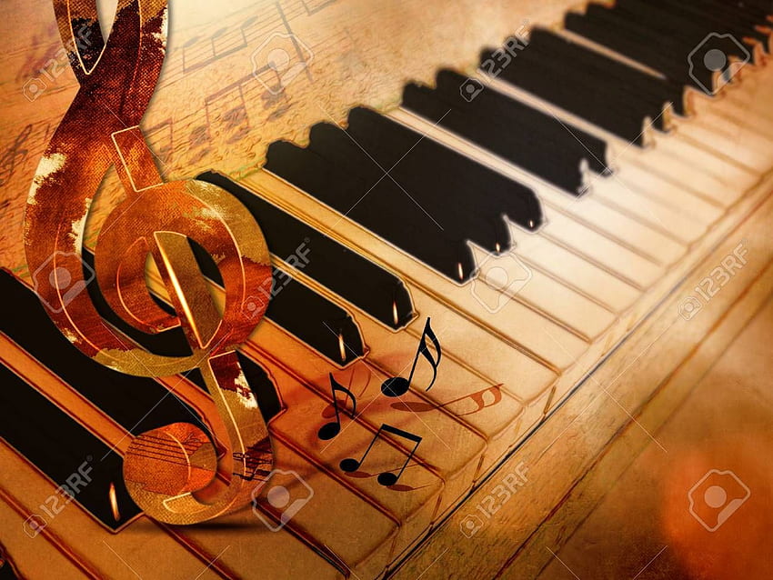 Piano Keys Vintage Classic Music Background Stock HD wallpaper