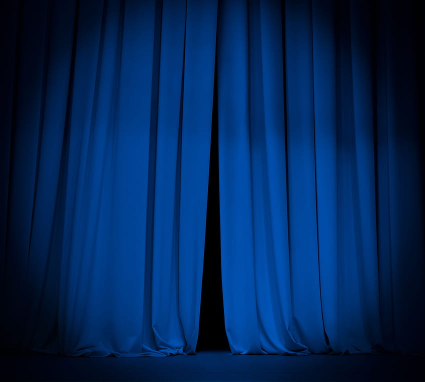 ステージングの背景。 舞台背景、背景演出ブログとコンサート演出背景、青いカーテン 高画質の壁紙