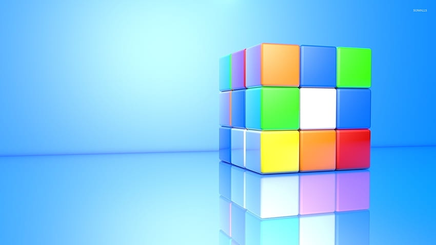 Colorful 3D Rubik's Cube - 3D, Cool Rubik HD wallpaper