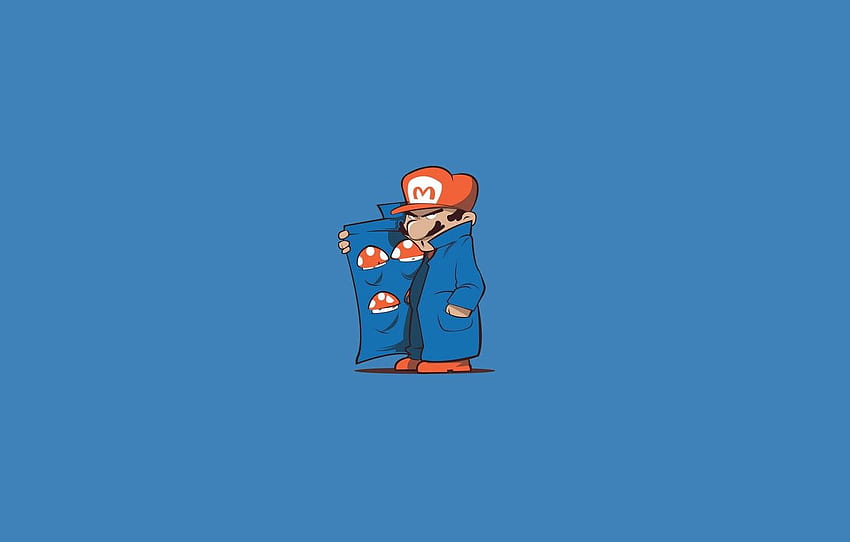 Minimalismus, Das Spiel, Stil, Pilze, Mario, Hintergrund, Kunst, Mario, Super Mario für , Abschnitt минимализм, Minimalistische Nintendo-Kunst HD-Hintergrundbild