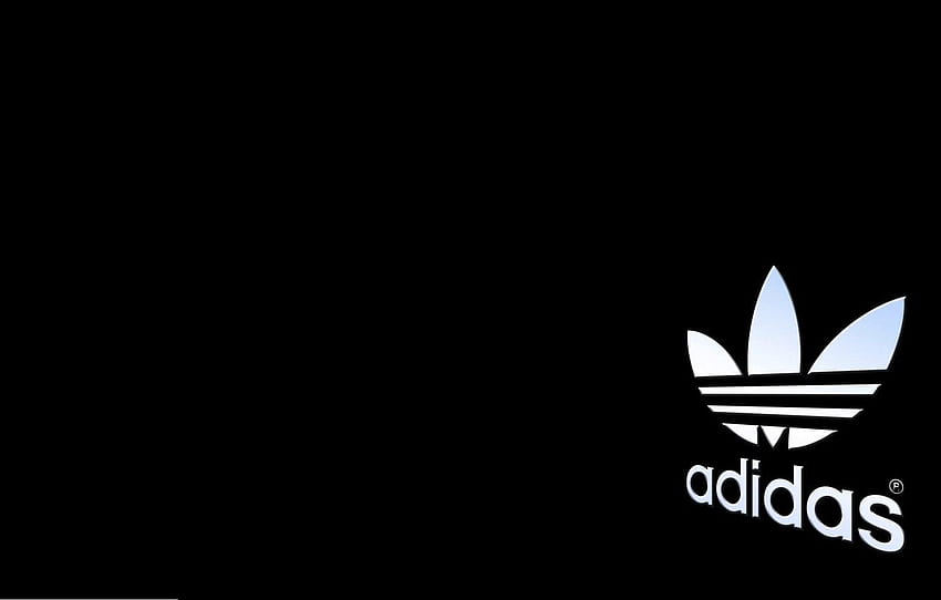 Schwarz, Hintergrund, Logo, Adidas, Originale, Marke, Adidas Girls HD-Hintergrundbild