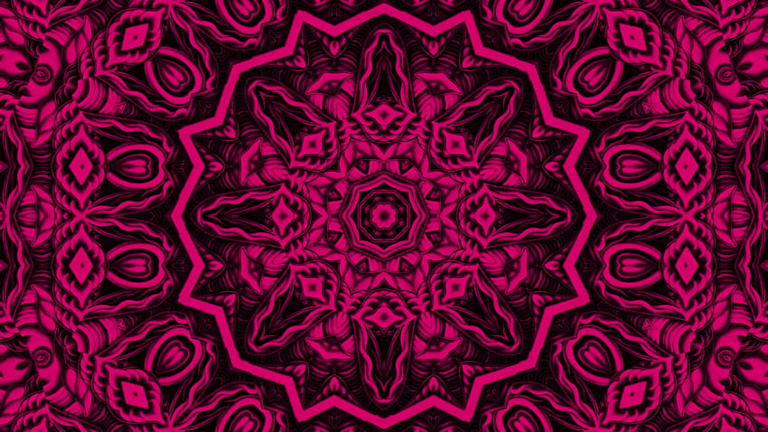 만다라 패턴 핑크 사이키델릭 - 해상도: HD 월페이퍼