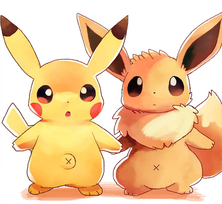 Cute Eevee And Pikachu