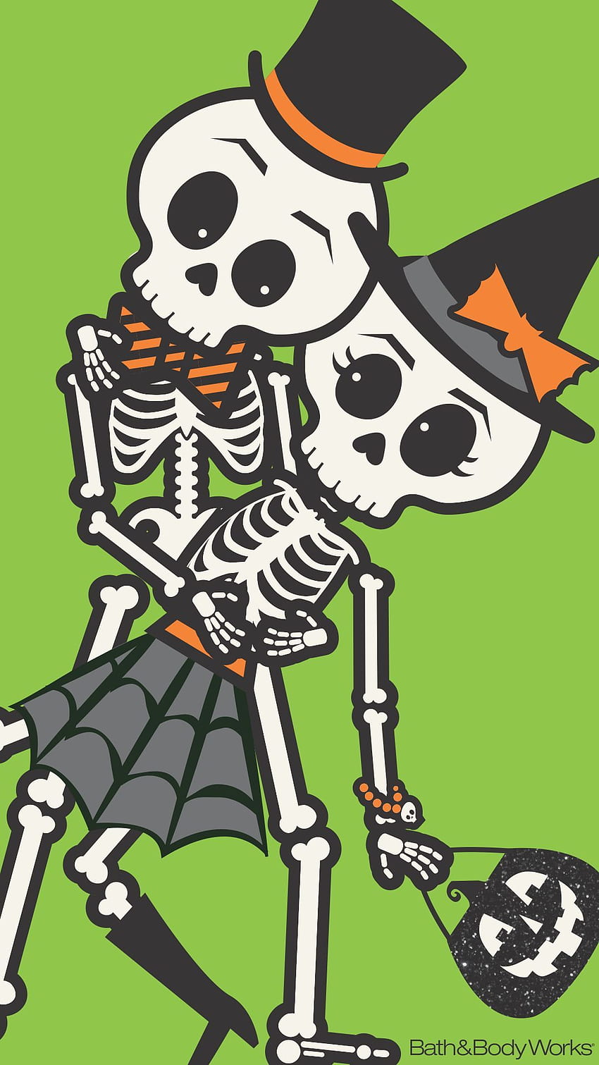 Skeleton iPhone . SECRET: Bath & Body Works, Halloween Skeleton HD phone wallpaper
