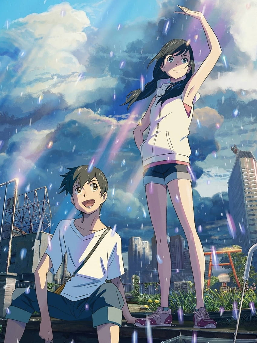 Hina Amano and Hodaka Morishima Resolution , Anime , , and Background HD phone wallpaper