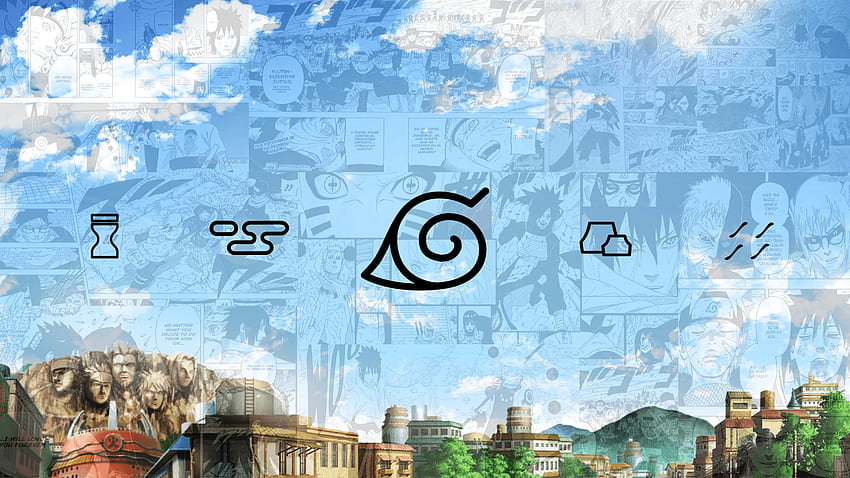 Arrière-plan Naruto, ordinateur Konoha Fond d'écran HD