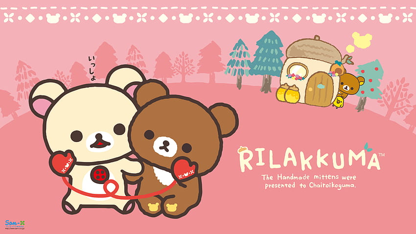 MinMin Panda On Background, Pink Rilakkuma HD wallpaper