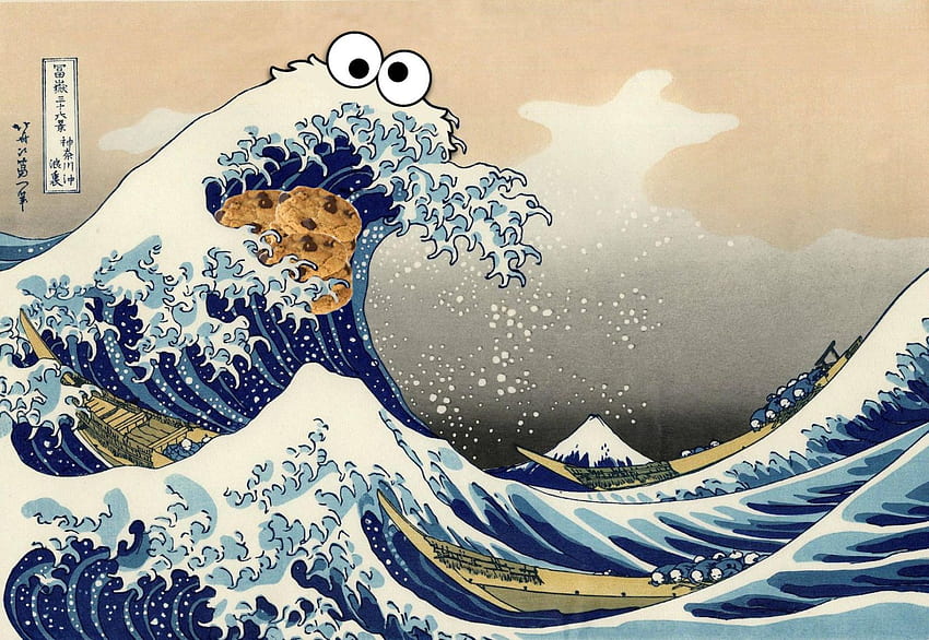 Tradycyjne japońskie malarstwo Cookie Monster [] na telefon komórkowy i tablet. Przeglądaj tradycyjny orientalny. Chiński styl, orientalny nadruk, japońskie wzory, japoński potwór Tapeta HD
