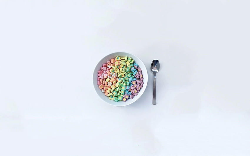 lucky charms marshmallows minimalism food sweets breakfast, Food Minimalist HD wallpaper