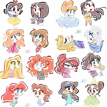 how to draw chibi disney characters
