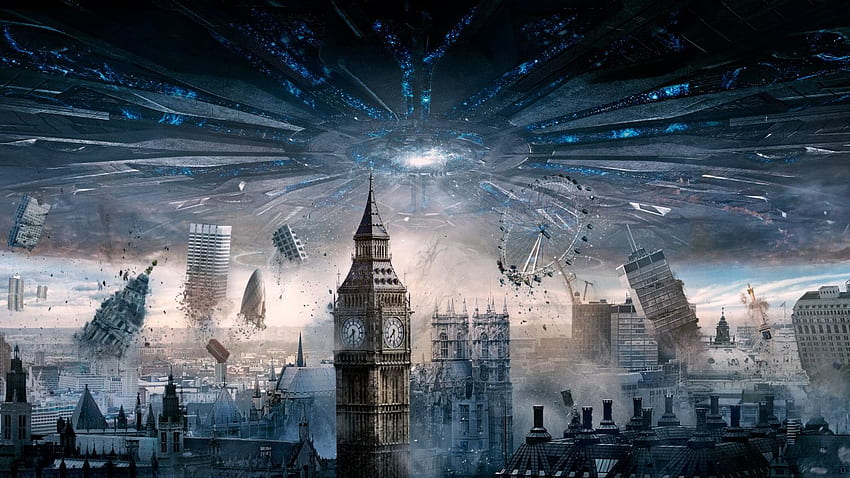 Independence Day: Resurgence, Alien Invasion, London, City, Movie, , , , Background, De566f HD wallpaper