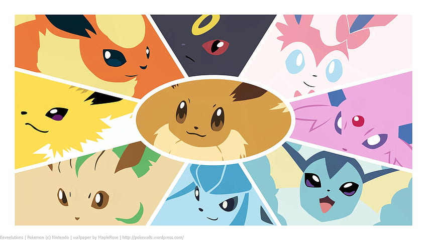 Eevee, Eeveelution, Minimal, Pokemon & Hintergrund HD-Hintergrundbild
