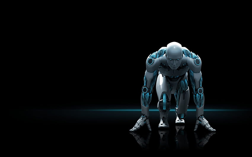 Ehrfürchtiger Roboter u. Hintergrund für, futuristischen Roboter HD-Hintergrundbild