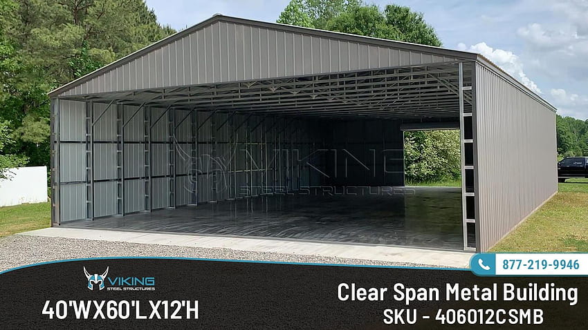 x12 Clear Span Metal Building, Steel Building HD wallpaper