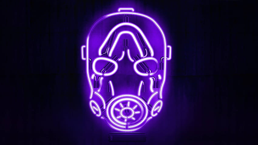 Máscara, máscara de gás neon papel de parede HD