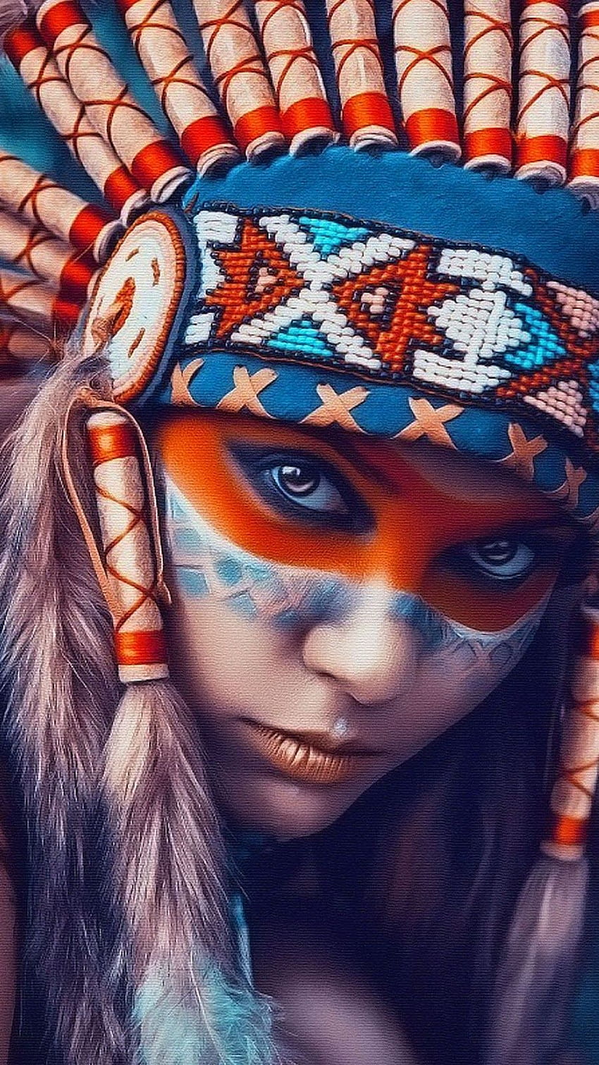 For Android. For iPhone. MobileWallz: Native American Girl, Red Indian HD phone wallpaper
