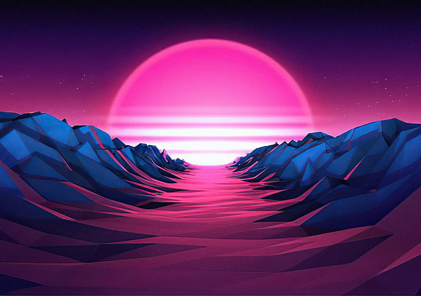 Resolução Purple Sunrise Vaporwave , Artist , e Background, 2560x1800 papel de parede HD