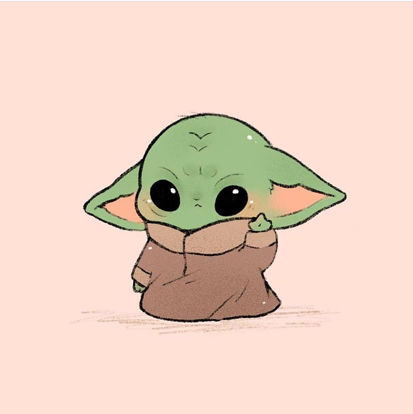 Baby yoda. Cute disney drawings, Yoda, Baby Yoda Cartoon HD phone wallpaper