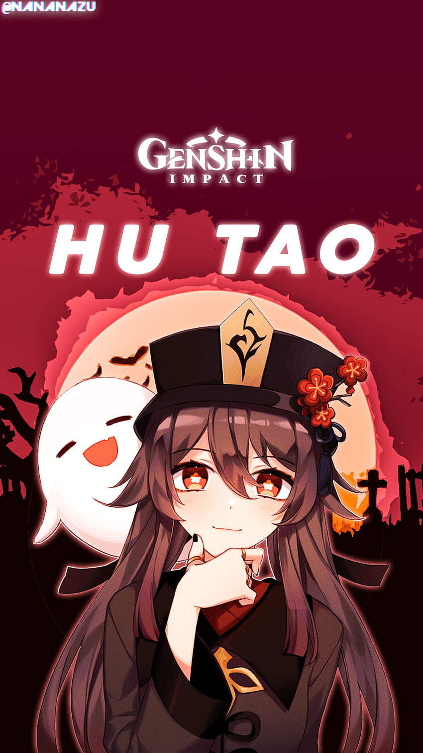 Hu Tao, impacto de Hutao Genshin fondo de pantalla del teléfono