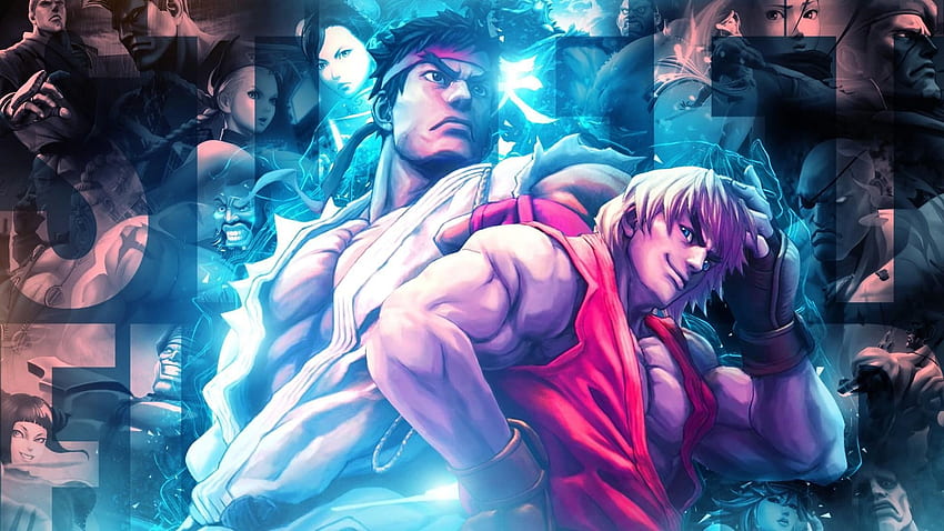 Street Fighter Ken and Ryu digital Street Fighter Ryu (Street Fighter) Ken Masters video gam. , Street fighter , Ken street fighter HD wallpaper