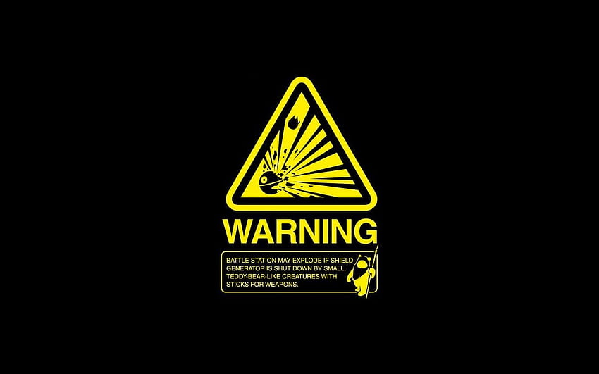 warning Signs, Star Wars, Death Star, Humor HD wallpaper