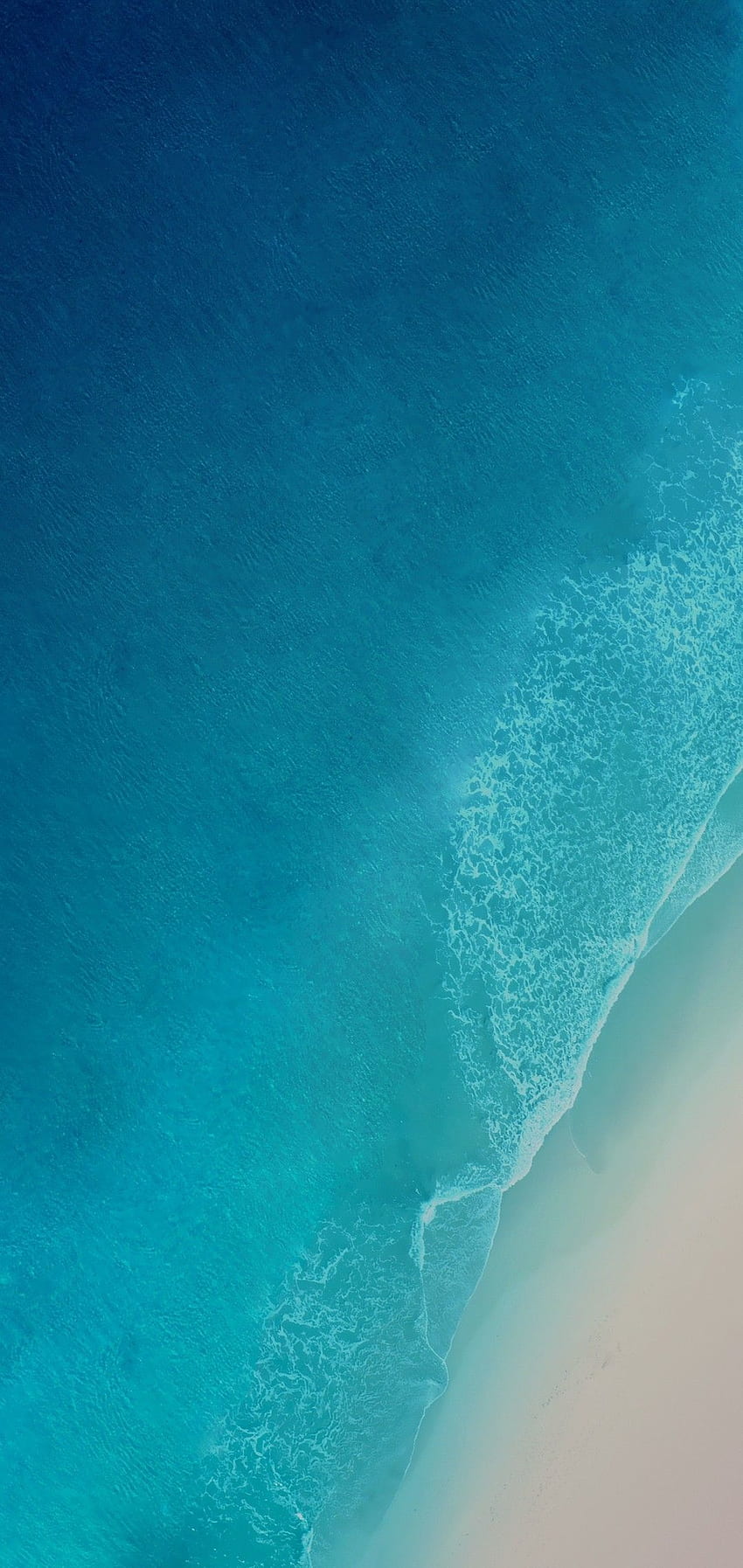 iOS 12 iPhone X Aqua mavi Su okyanus elması HD telefon duvar kağıdı