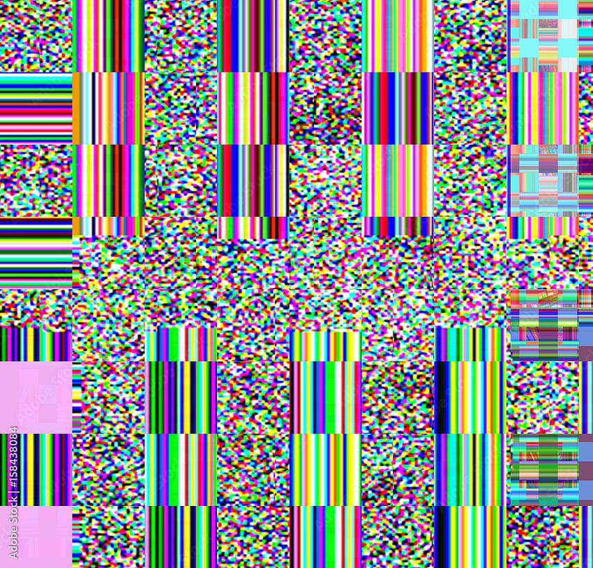 Glitch psychedelic background. Old TV screen error. Digital pixel noise abstract design. glitch. Television signal fail. Technical problem grunge . Colorful noise Stock Illustration, TV Glitch HD wallpaper