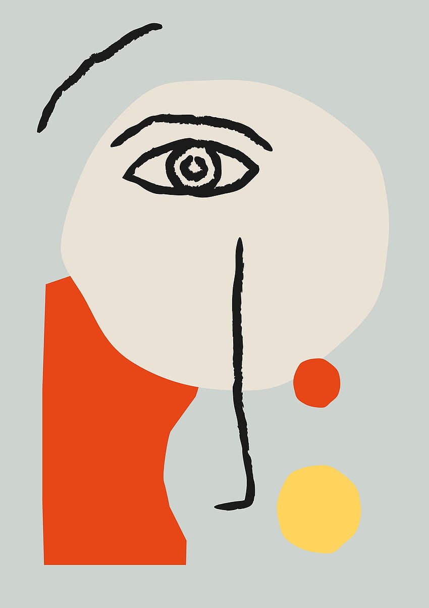 Matisse Face Art Print Henri Matisse Inspiré Portrait Line Fond d'écran de téléphone HD
