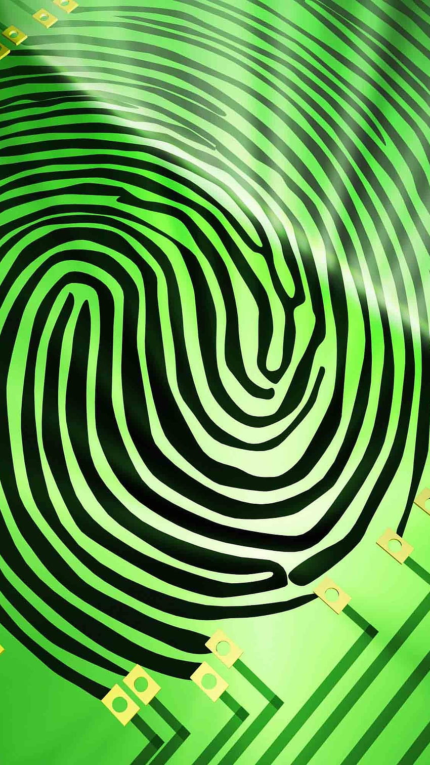 Fingerprint, Green Theme HD phone wallpaper