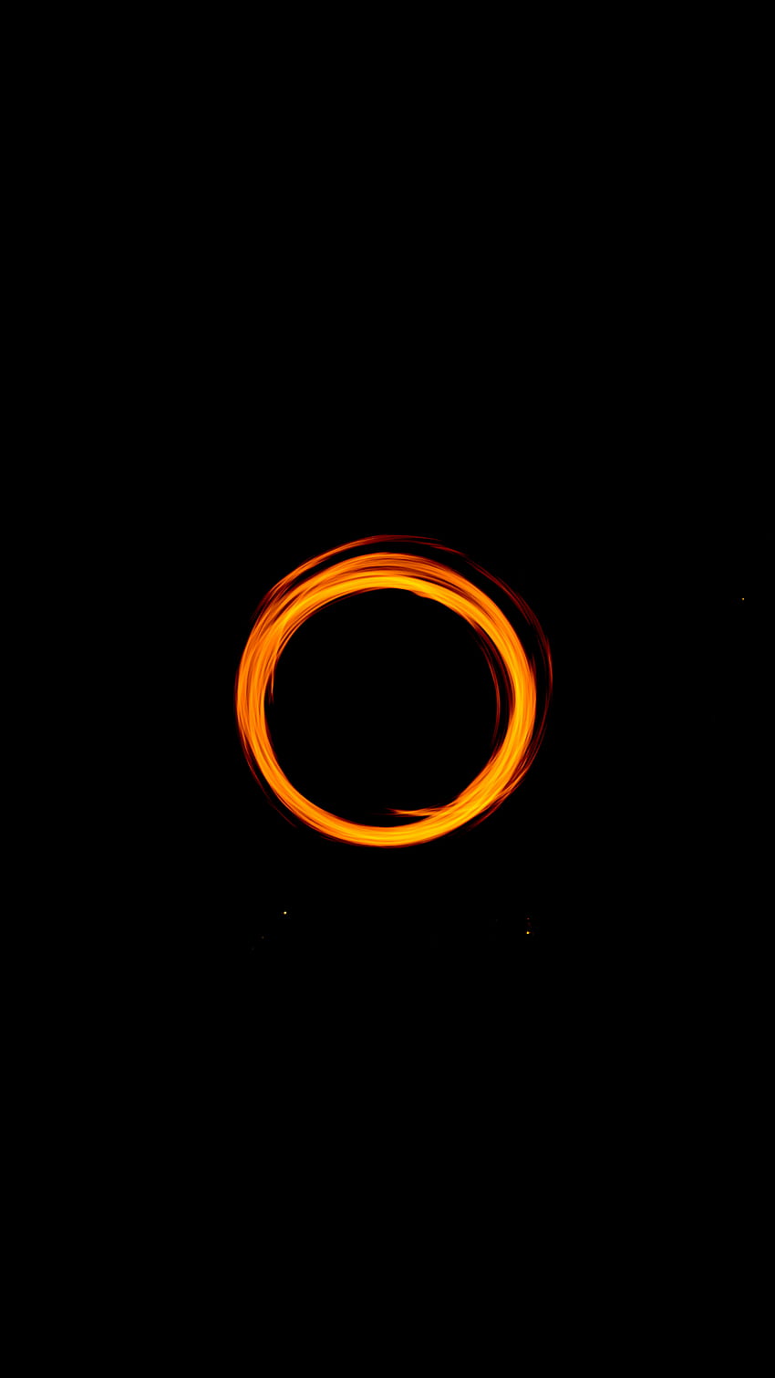 Orangefarbener Kreisring. Android Telefon HD-Handy-Hintergrundbild